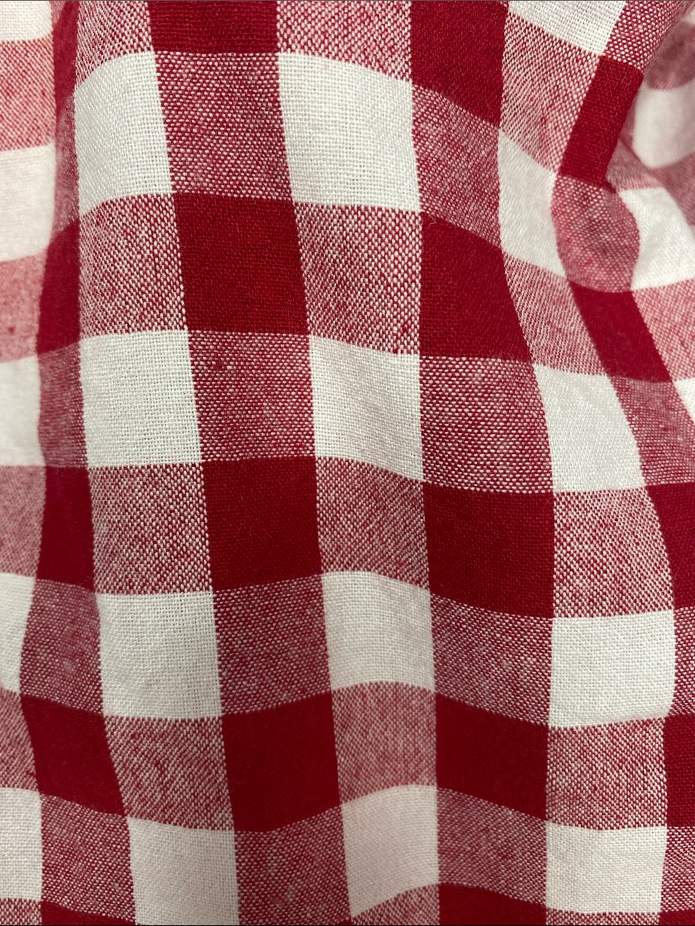 Red checkered Skirt with elastic back waist and pockets and zip side - Picture 2 of 2